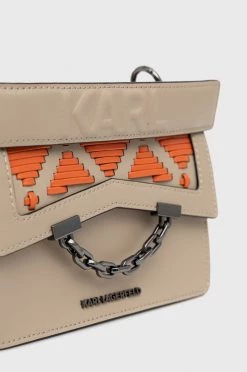 Τσάντες χιαστί Δερμάτινη τσάντα Karl Lagerfeld μπεζ -Karl Lagerfeld Εκπτώσεις unnamed file 1054