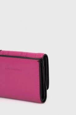 Πορτοφόλια Δερμάτινο πορτοφόλι Karl Lagerfeld χρώμα: ροζ -Karl Lagerfeld Εκπτώσεις unnamed file 1124
