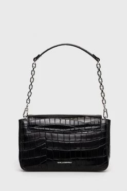 Τσάντες χιαστί Δερμάτινη τσάντα Karl Lagerfeld μαύρο -Karl Lagerfeld Εκπτώσεις unnamed file 1173