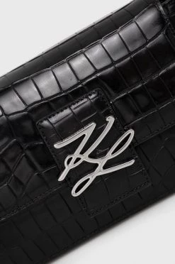 Τσάντες χιαστί Δερμάτινη τσάντα Karl Lagerfeld μαύρο -Karl Lagerfeld Εκπτώσεις unnamed file 1174