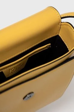 Τσάντες χιαστί Karl Lagerfeld - Δερμάτινη τσάντα κίτρινο -Karl Lagerfeld Εκπτώσεις unnamed file 1223