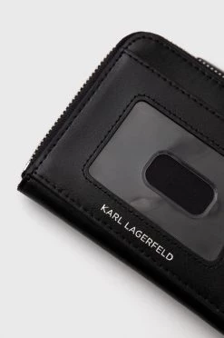 Πορτοφόλια Δερμάτινο πορτοφόλι Karl Lagerfeld χρώμα: μαύρο -Karl Lagerfeld Εκπτώσεις unnamed file 1226