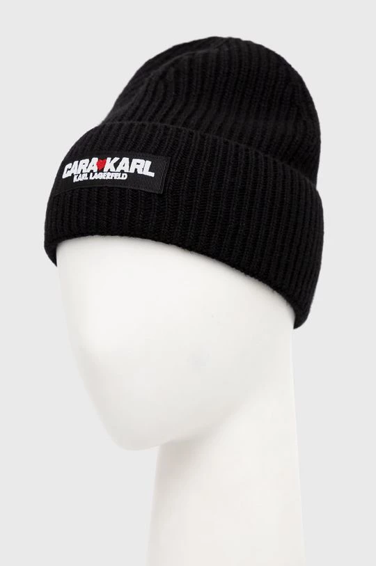 Σκουφιά Σκουφί από μείγμα μαλλιού Karl Lagerfeld Lagerfeld X Cara Delevingne , χρώμα: μαύρο 4 Σκουφιά Σκουφί από μείγμα μαλλιού Karl Lagerfeld Lagerfeld X Cara Delevingne , χρώμα: μαύρο - Image 2