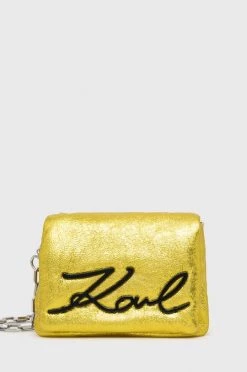 Karl Lagerfeld Εκπτώσεις 2 Τσάντες χιαστί Δερμάτινη τσάντα Karl Lagerfeld κίτρινο