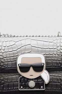 Τσάντες χιαστί Δερμάτινη τσάντα Karl Lagerfeld μαύρο -Karl Lagerfeld Εκπτώσεις unnamed file 141