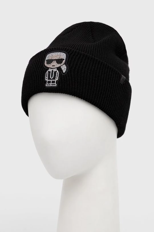 Σκουφιά Σκουφί από μείγμα μαλλιού Karl Lagerfeld μαύρο, 4 Σκουφιά Σκουφί από μείγμα μαλλιού Karl Lagerfeld μαύρο, - Image 2