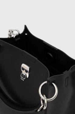 Τσάντες χιαστί Δερμάτινη τσάντα Karl Lagerfeld μαύρο -Karl Lagerfeld Εκπτώσεις unnamed file 160