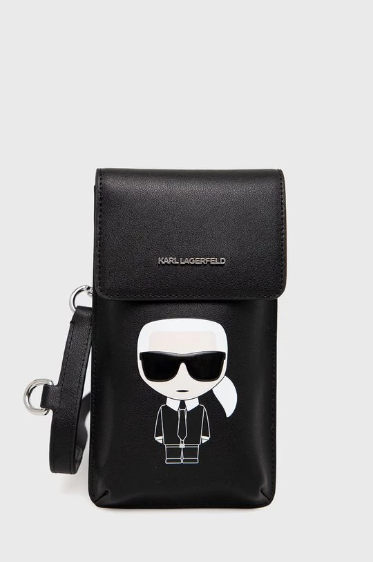 Θήκες για γυναίκες Δερμάτινη θήκη τηλεφώνου Karl Lagerfeld μαύρο 3 Θήκες για γυναίκες Δερμάτινη θήκη τηλεφώνου Karl Lagerfeld μαύρο