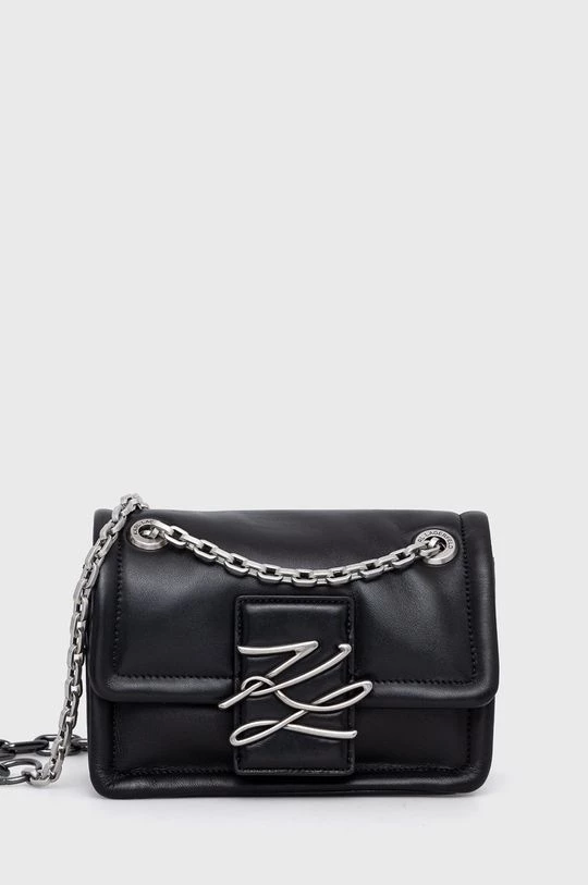 Τσάντες χιαστί Δερμάτινη τσάντα Karl Lagerfeld μαύρο 3 Τσάντες χιαστί Δερμάτινη τσάντα Karl Lagerfeld μαύρο