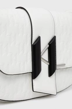 Τσάντες χιαστί Δερμάτινη τσάντα Karl Lagerfeld άσπρο -Karl Lagerfeld Εκπτώσεις unnamed file 193