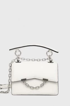 Τσάντες χιαστί Δερμάτινη τσάντα Karl Lagerfeld άσπρο