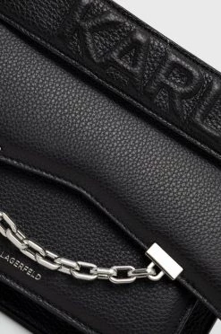 Τσάντες χιαστί Δερμάτινη τσάντα Karl Lagerfeld μαύρο -Karl Lagerfeld Εκπτώσεις unnamed file 253