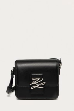 Τσάντες χιαστί Karl Lagerfeld - Δερμάτινη τσάντα κίτρινο