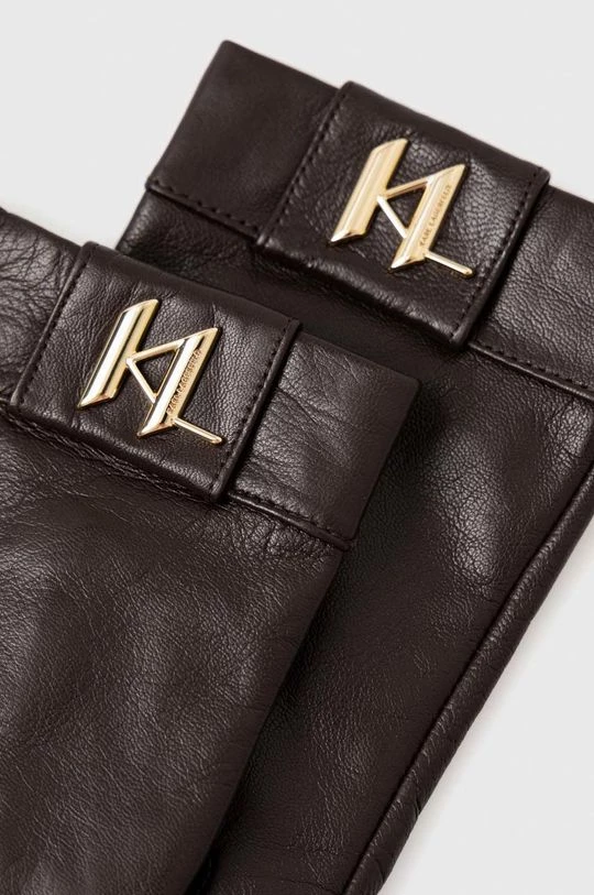 Γάντια Δερμάτινα γάντια Karl Lagerfeld καφέ 4 Γάντια Δερμάτινα γάντια Karl Lagerfeld καφέ - Image 2