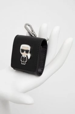 Τσάντες χιαστί Δερμάτινο κάλυμμα αεροποδιών Karl Lagerfeld μαύρο