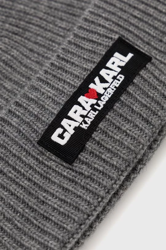 Σκουφιά Σκουφί από μείγμα μαλλιού Karl Lagerfeld Lagerfeld X Cara Delevingne , χρώμα: γκρι 5 Σκουφιά Σκουφί από μείγμα μαλλιού Karl Lagerfeld Lagerfeld X Cara Delevingne , χρώμα: γκρι - Image 3