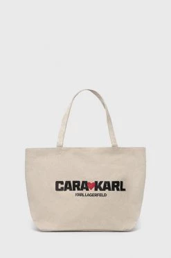 Τσάντες Shopper και Tote Τσάντα Karl Lagerfeld Karl Lagerfeld X Cara Delevingne μπεζ