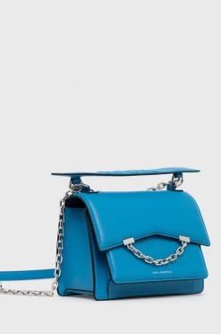 Τσάντες χιαστί Δερμάτινη τσάντα Karl Lagerfeld μπλε -Karl Lagerfeld Εκπτώσεις unnamed file 406