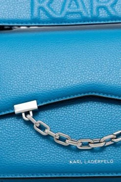 Τσάντες χιαστί Δερμάτινη τσάντα Karl Lagerfeld μπλε -Karl Lagerfeld Εκπτώσεις unnamed file 407