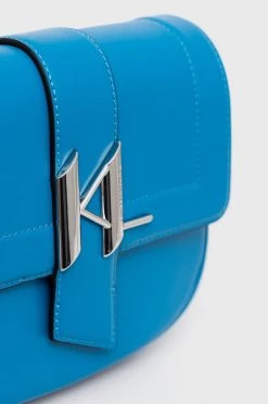 Τσάντες χιαστί Δερμάτινη τσάντα Karl Lagerfeld μπλε -Karl Lagerfeld Εκπτώσεις unnamed file 412