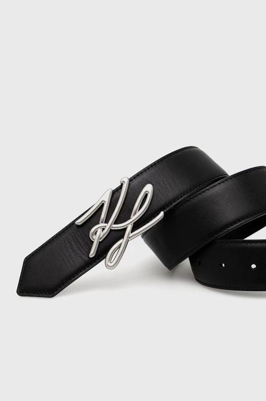 Ζώνες Δερμάτινη ζώνη Karl Lagerfeld μαύρο 4 Ζώνες Δερμάτινη ζώνη Karl Lagerfeld μαύρο - Image 2