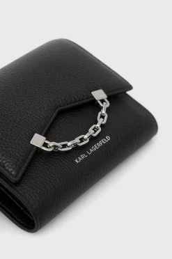 Πορτοφόλια Δερμάτινο πορτοφόλι Karl Lagerfeld χρώμα: μαύρο -Karl Lagerfeld Εκπτώσεις unnamed file 490