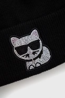 Σκουφιά Σκουφί από μείγμα μαλλιού Karl Lagerfeld μαύρο -Karl Lagerfeld Εκπτώσεις unnamed file 593
