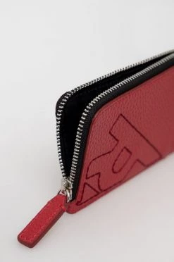 Πορτοφόλια Δερμάτινο πορτοφόλι Karl Lagerfeld χρώμα: κόκκινο -Karl Lagerfeld Εκπτώσεις unnamed file 623