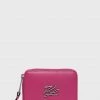 Πορτοφόλια Δερμάτινο πορτοφόλι Karl Lagerfeld χρώμα: ροζ -Karl Lagerfeld Εκπτώσεις unnamed file 646