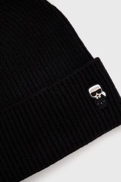 Σκουφιά Σκουφί από μείγμα μαλλιού Karl Lagerfeld μαύρο, -Karl Lagerfeld Εκπτώσεις unnamed file 7