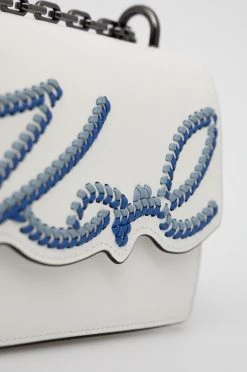 Τσάντες χιαστί Δερμάτινη τσάντα Karl Lagerfeld άσπρο -Karl Lagerfeld Εκπτώσεις unnamed file 735