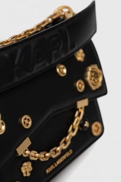 Τσάντες χιαστί Δερμάτινη τσάντα Karl Lagerfeld μαύρο -Karl Lagerfeld Εκπτώσεις unnamed file 834