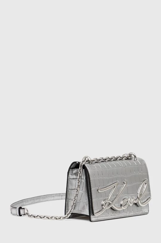 Τσάντες χιαστί Δερμάτινη τσάντα Karl Lagerfeld ασημί 4 Τσάντες χιαστί Δερμάτινη τσάντα Karl Lagerfeld ασημί - Image 2