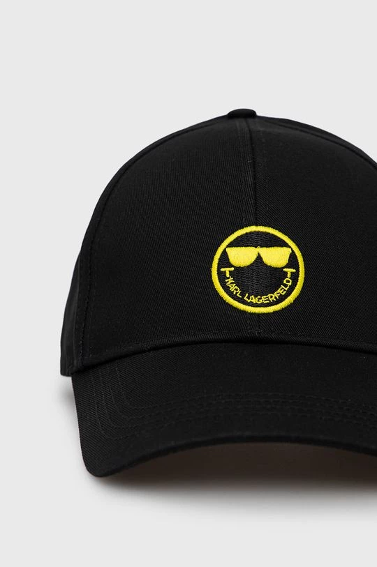 Jockey Βαμβακερό καπέλο Karl Lagerfeld μαύρο 4 Jockey Βαμβακερό καπέλο Karl Lagerfeld μαύρο - Image 2