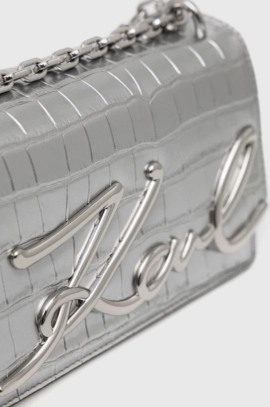Τσάντες χιαστί Δερμάτινη τσάντα Karl Lagerfeld ασημί 6 Τσάντες χιαστί Δερμάτινη τσάντα Karl Lagerfeld ασημί - Image 4